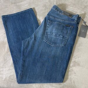 7 For All Men Kind Relaxed Men's Blue Denim Jeans Size 36